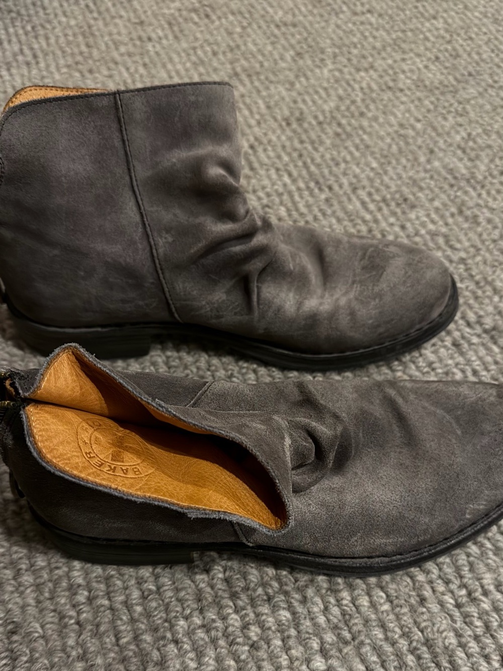 Women’s Fiorentini+Baker Eternity Elian Gray Suede Slip-On Boots